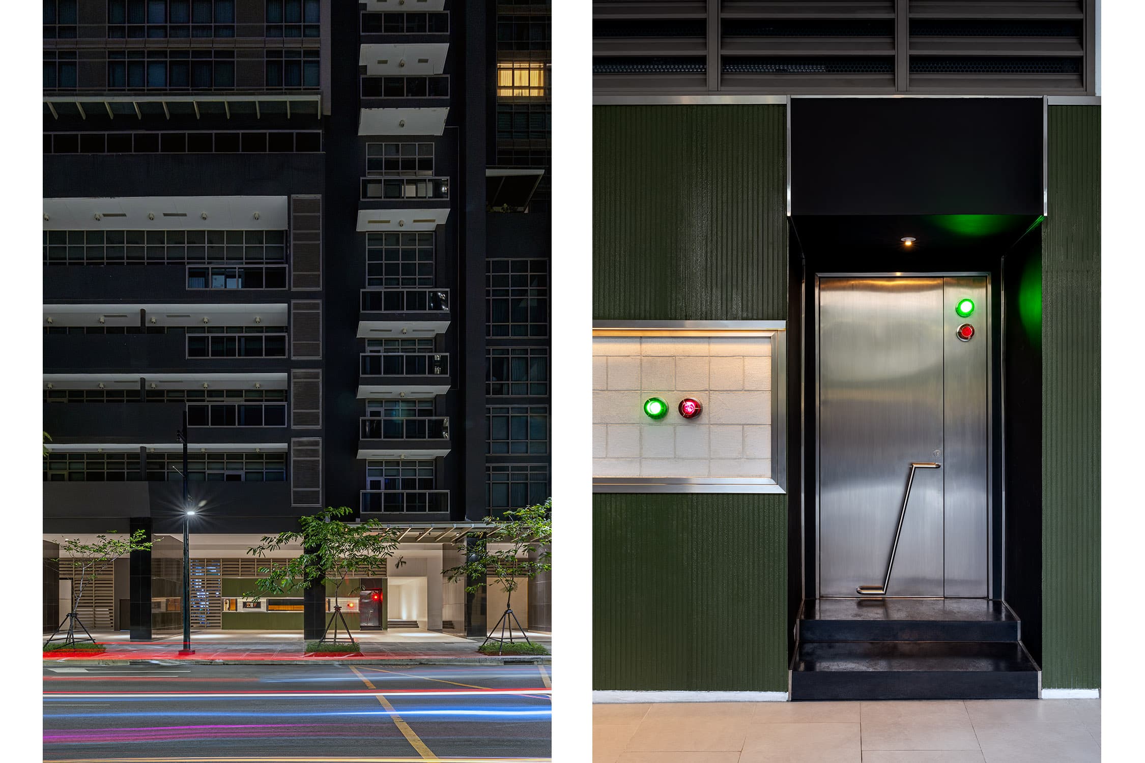Exterior of Greenlight Burgers in BGC designed by JJ Acuña / Bespoke Studio