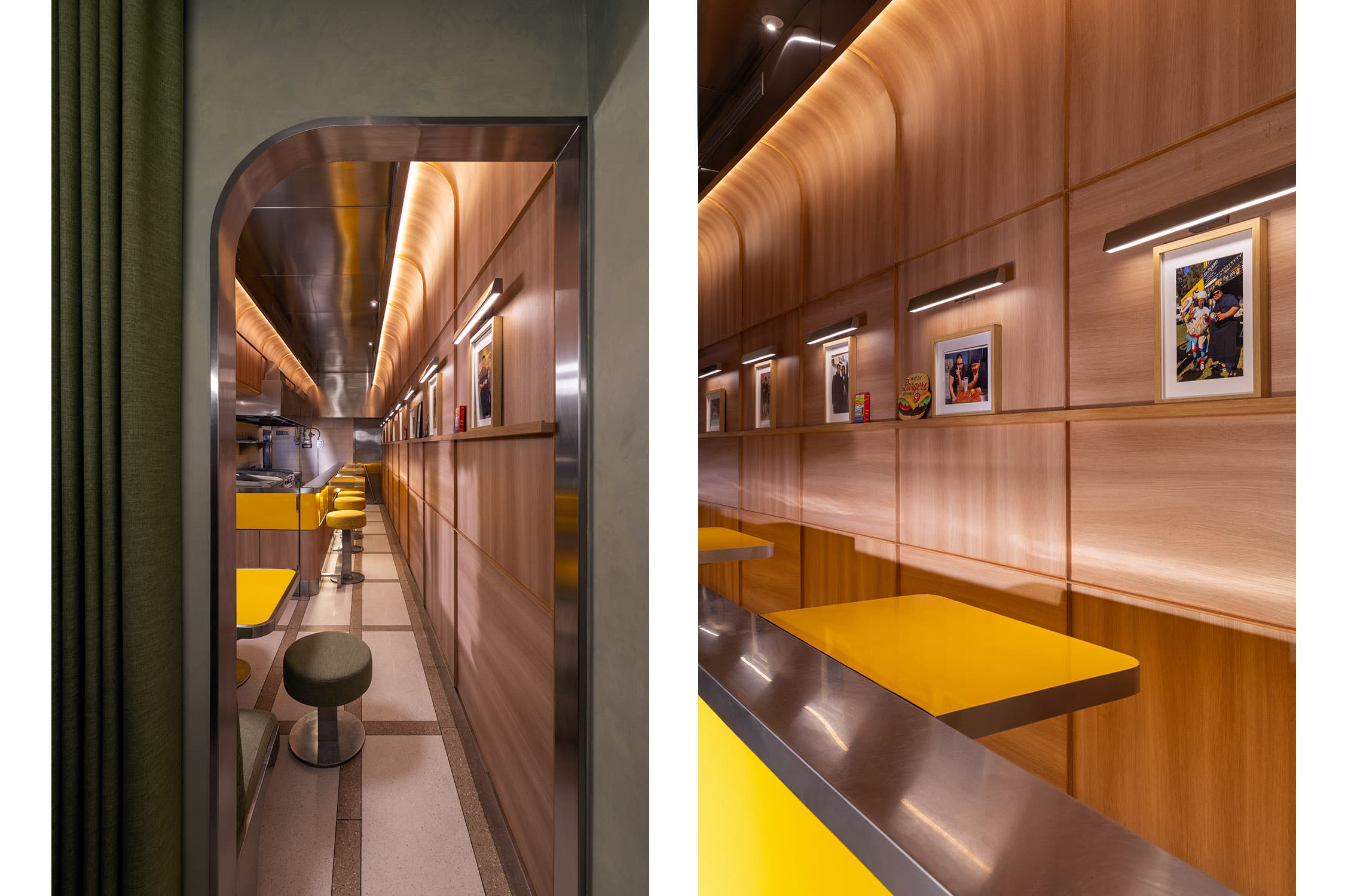 Interior of Greenlight Burgers in BGC designed by JJ Acuña / Bespoke Studio
