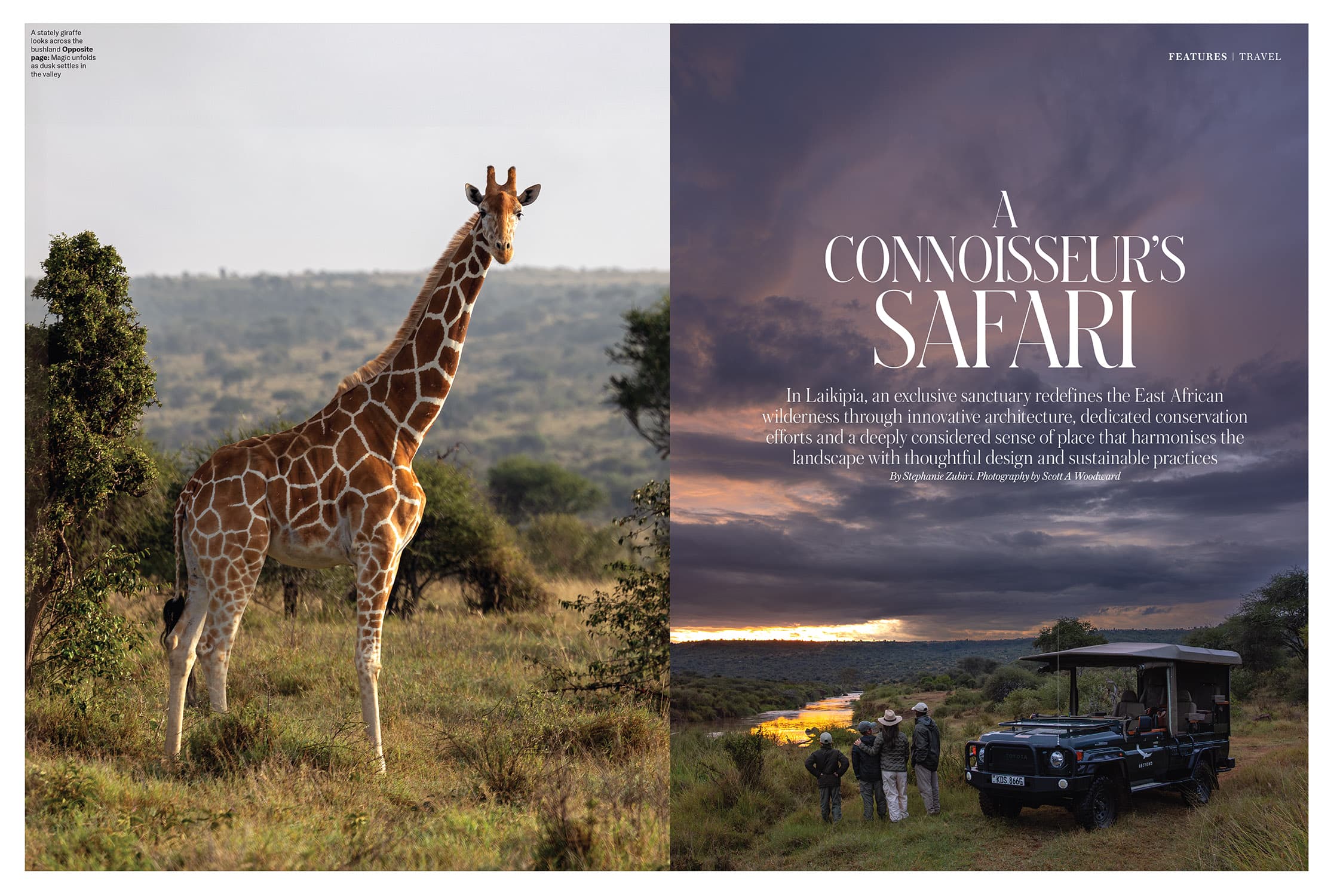 Tatler Philippines June 2026 feature by Stephanie Zubiri with photography by Scott A. Woodward documenting a family safari adventure at andBeyond Suyian in Kenya's Laikipia region.