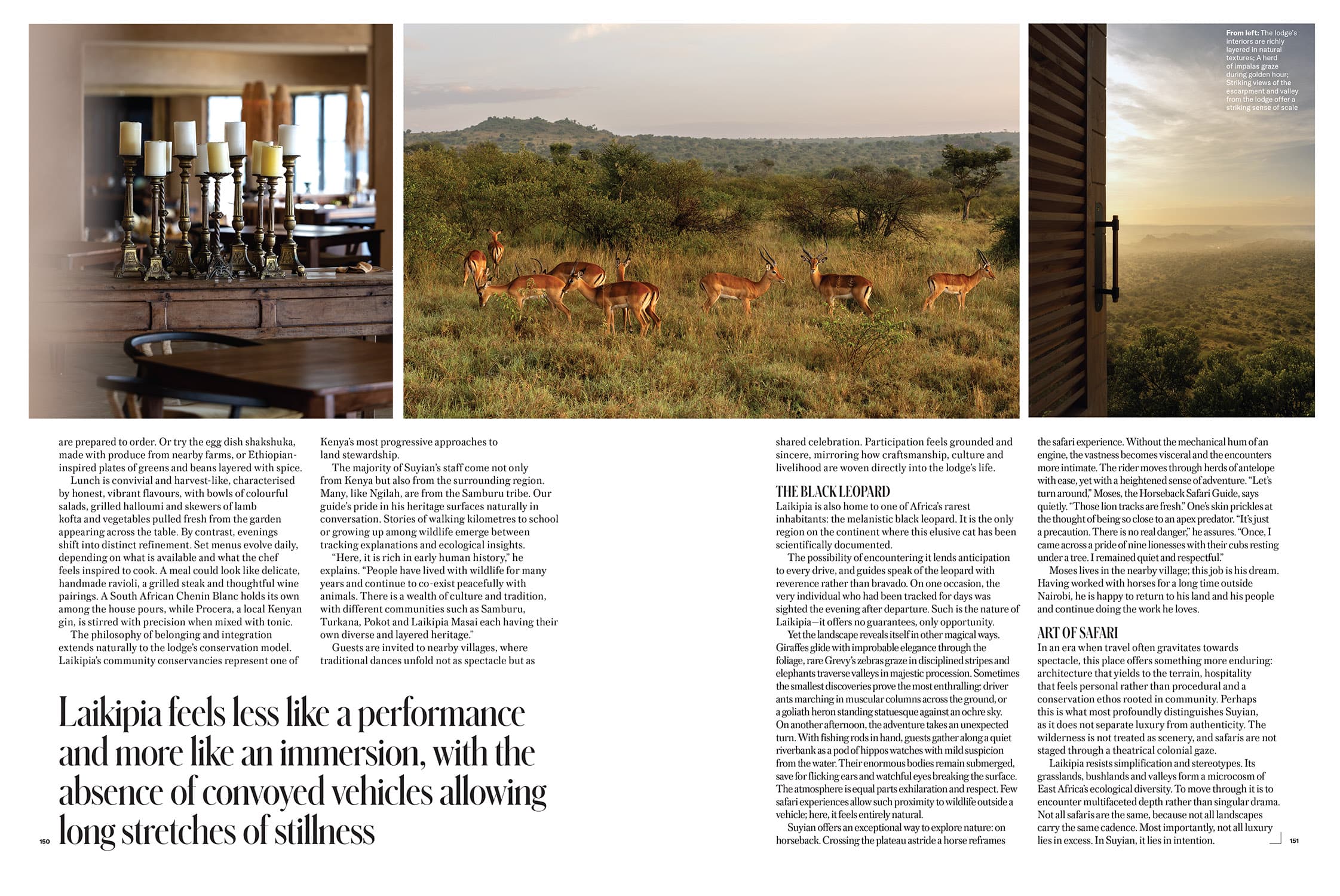 Tatler Philippines June 2026 feature by Stephanie Zubiri with photography by Scott A. Woodward documenting a family safari adventure at andBeyond Suyian in Kenya's Laikipia region.